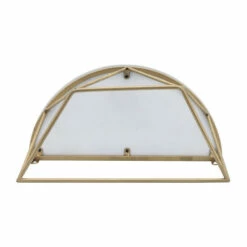 Discount 👍 Sagebrook Home Wood , Metal 16" L Demilune Wall Shelf, White 7.0"H - 16.0" X 8.0" X 7.0" 👏 -Sagebrook Home Online Shop unnamed file 2399