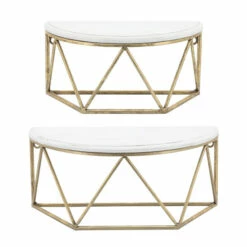 Discount 👍 Sagebrook Home Wood , Metal 16" L Demilune Wall Shelf, White 7.0"H - 16.0" X 8.0" X 7.0" 👏 -Sagebrook Home Online Shop unnamed file 2400