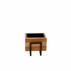Best deal ❤️ Sagebrook Home Set Of 2 Wood, Metal 7, 10" Square Planters, Brown, Black 10"H - 10.0" X 8.0" X 10.0" 👍 -Sagebrook Home Online Shop unnamed file 2406