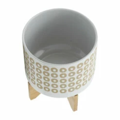 Hot Sale 🔥 Sagebrook Home 10" Circles Planter With Stand, White 12.0"H - 10.0" X 10.0" X 12.0" 🎉 -Sagebrook Home Online Shop unnamed file 2422