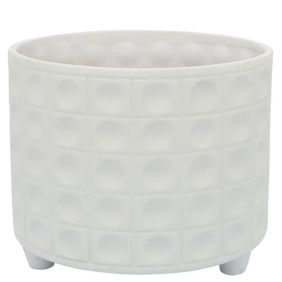Budget ๐ Sagebrook Home Por, Set Of 2 10, 12" ๐จ Hammered Footed Planter, White 10.0"H - 12.0" X 12.0" X 10.0" โญ 4 Budget ๐ Sagebrook Home Por, Set Of 2 10, 12" ๐จ Hammered Footed Planter, White 10.0"H - 12.0" X 12.0" X 10.0" โญ - Image 2