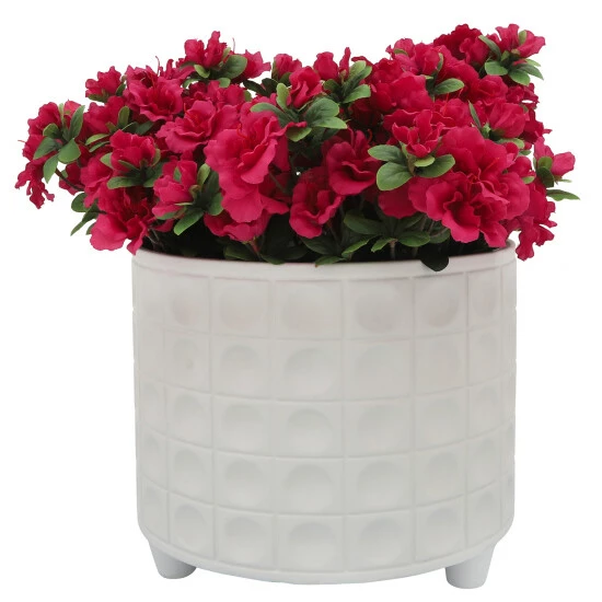 Budget ๐ Sagebrook Home Por, Set Of 2 10, 12" ๐จ Hammered Footed Planter, White 10.0"H - 12.0" X 12.0" X 10.0" โญ 6 Budget ๐ Sagebrook Home Por, Set Of 2 10, 12" ๐จ Hammered Footed Planter, White 10.0"H - 12.0" X 12.0" X 10.0" โญ - Image 4