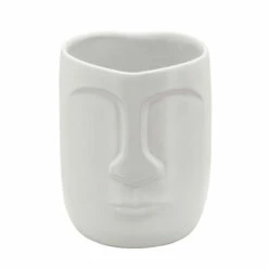 Buy 🤩 Sagebrook Home 5" Face Planter, White 6"H - 5.0" X 5.0" X 6.0" 👏 -Sagebrook Home Online Shop unnamed file 245