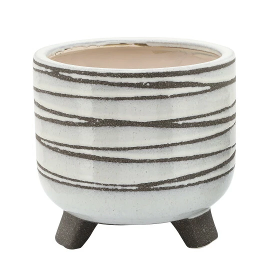 Promo ๐ Sagebrook Home Set Of 2 Ceramic 6, 8" Footed Planter, White 7.5"H - 8.0" X 8.0" X 7.5" โจ 5 Promo ๐ Sagebrook Home Set Of 2 Ceramic 6, 8" Footed Planter, White 7.5"H - 8.0" X 8.0" X 7.5" โจ - Image 3