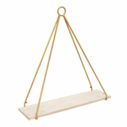 Deals 🛒 Sagebrook Home Set Of 2 Metal, Wood 20, 24" Triangle Shelf, White, Gold 24"H - 21.0" X 7.0" X 24.0" 🔥 -Sagebrook Home Online Shop unnamed file 2488