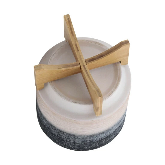 Cheapest 😉 Sagebrook Home Ceramic Set Of 2 8, 10" Planter On Wooden Stand, Gray 12.0"H - 10.0" X 10.0" X 12.0" ✨ 7 Cheapest 😉 Sagebrook Home Ceramic Set Of 2 8, 10" Planter On Wooden Stand, Gray 12.0"H - 10.0" X 10.0" X 12.0" ✨ - Image 5