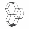 Best reviews of 👍 Sagebrook Home Metal, 26"h Hexagon Wall Shelf, Black 26.0"H - 26.0" X 6.0" X 26.0" ✔️