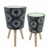 Flash Sale 🎉 Sagebrook Home Set Of 2 10, 12" Diamond Planter With Wood Legs, Black 21"H - 12.0" X 12.0" X 21.0" 😍 1 Flash Sale 🎉 Sagebrook Home Set Of 2 10, 12" Diamond Planter With Wood Legs, Black 21"H - 12.0" X 12.0" X 21.0" 😍 -Sagebrook Home Online Shop unnamed file 2506