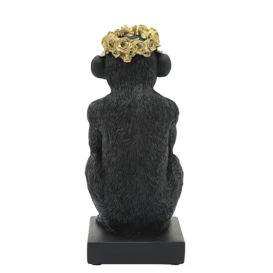 Cheap ๐ฏ Sagebrook Home Res, 8" Monkey Flower Crown Figurine, Blk, Gld 8"H - 5.0" X 3.0" X 8.0" ๐ 5 Cheap ๐ฏ Sagebrook Home Res, 8" Monkey Flower Crown Figurine, Blk, Gld 8"H - 5.0" X 3.0" X 8.0" ๐ - Image 3