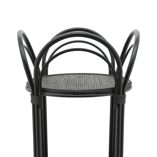 Coupon π€© Sagebrook Home 24"h Wicker, Bamboo 2-layer Planter Stand, Black 24.0"H - 13.0" X 13.0" X 24.0" π€© 5 Coupon π€© Sagebrook Home 24"h Wicker, Bamboo 2-layer Planter Stand, Black 24.0"H - 13.0" X 13.0" X 24.0" π€© - Image 3