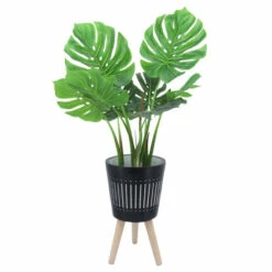 Outlet 👏 Sagebrook Home Set Of 2 10, 12" Planter With Wood Legs, Navy 21.0"H - 12.0" X 12.0" X 21.0" ⌛ -Sagebrook Home Online Shop unnamed file 2583