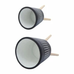 Outlet 👏 Sagebrook Home Set Of 2 10, 12" Planter With Wood Legs, Navy 21.0"H - 12.0" X 12.0" X 21.0" ⌛ -Sagebrook Home Online Shop unnamed file 2584