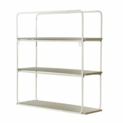 Promo 😀 Sagebrook Home Metal, Wood 3 Tier Wall Shelf, Gray, White 19"H - 18.0" X 6.0" X 19.0" 👏 -Sagebrook Home Online Shop unnamed file 2603