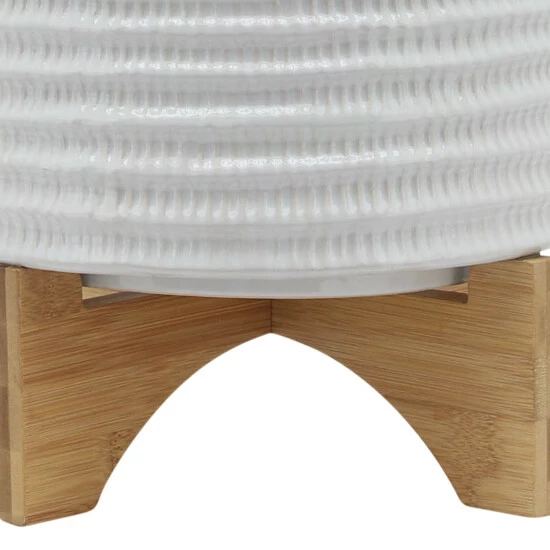 Cheapest ๐ Sagebrook Home 10" Textured Planter With Stand, White 8.0"H - 11.0" X 11.0" X 8.0" ๐ 9 Cheapest ๐ Sagebrook Home 10" Textured Planter With Stand, White 8.0"H - 11.0" X 11.0" X 8.0" ๐ - Image 7