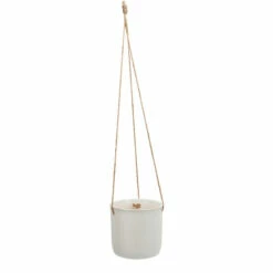 Cheap 🔔 Sagebrook Home 7", Dotted Hanging Planter, White 6"H - 7.0" X 7.0" X 6.0" 🔥