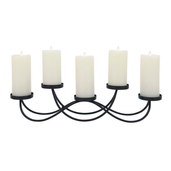 Flash Sale ๐ Sagebrook Home Metal, 24"l 5-pillar Holders, Black 6.0"H - 24.0" X 4.0" X 6.0" ๐ 3 Flash Sale ๐ Sagebrook Home Metal, 24"l 5-pillar Holders, Black 6.0"H - 24.0" X 4.0" X 6.0" ๐