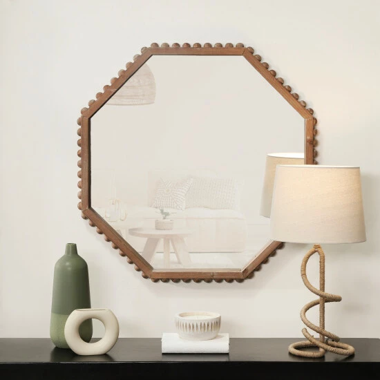 Best Sale ๐ Sagebrook Home Wood, 32" Octagonal Mirror, Natural Wb 32"H - 32.0" X 2.0" X 32.0" โจ 3 Best Sale ๐ Sagebrook Home Wood, 32" Octagonal Mirror, Natural Wb 32"H - 32.0" X 2.0" X 32.0" โจ