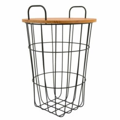 Cheapest ๐ฏ Sagebrook Home Metal 22"h Storage Basket, Brown 22"H - 17.0" X 17.0" X 22.0" ๐ฏ