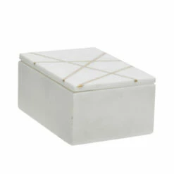 Flash Sale 👍 Sagebrook Home Marble 7x5" Box With Inlay, White 3"H - 7.0" X 5.0" X 3.0" 👍 -Sagebrook Home Online Shop unnamed file 2665