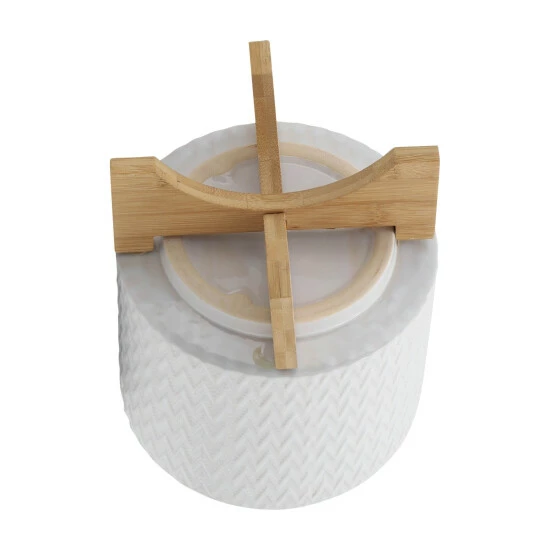 Budget 👏 Sagebrook Home 8" Chevron Planter With Stand, White 7.0"H - 8.0" X 8.0" X 7.0" 🎁 7 Budget 👏 Sagebrook Home 8" Chevron Planter With Stand, White 7.0"H - 8.0" X 8.0" X 7.0" 🎁 - Image 5