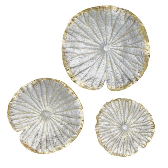 Wholesale 𧨠Sagebrook Home Polyresin 19" Lotus Wall Decor, Silver, Gold 2"H π 5 Wholesale 𧨠Sagebrook Home Polyresin 19" Lotus Wall Decor, Silver, Gold 2"H π - Image 3