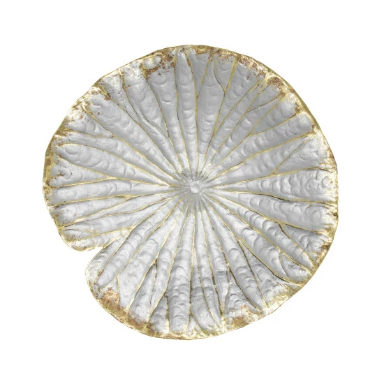 Budget π Sagebrook Home Polyresin 14" Lotus Wall Decor, Silver, Gold 1.0"H π 3 Budget π Sagebrook Home Polyresin 14" Lotus Wall Decor, Silver, Gold 1.0"H π