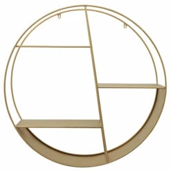 Discount ๐ Sagebrook Home Metal, 32" 4-layered Round Shelf, Gold 31.5"H - 31.5" X 7.25" X 31.5" ๐งจ