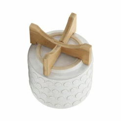 Discount 👏 Sagebrook Home Ceramic 8" Planter On Wooden Stand, Ivory 9.0"H - 8.0" X 8.0" X 9.0" 💯 -Sagebrook Home Online Shop unnamed file 2780