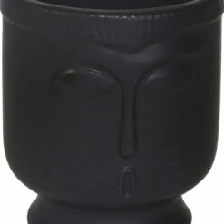 Best reviews of 😀 Sagebrook Home Ceramic 6" Face Vase Withbase, Black 5.59"H ✨ -Sagebrook Home Online Shop unnamed file 2803