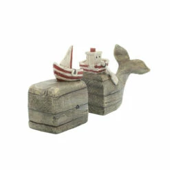 Wholesale ✨ Sagebrook Home Resin, Set Of 2 7"h Whale Bookends, Natural 7.0"H - 12.0" X 4.0" X 7.0" 🥰
