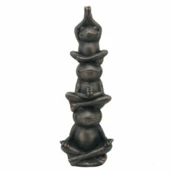 Wholesale 🔥 Sagebrook Home Resin, 24"h Stacking Yoga Frogs, Black 24"H 🧨