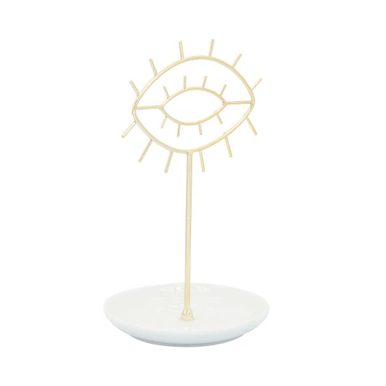 Cheapest ⭐ Sagebrook Home Ceramic 8"h Eyes Trinket, White, Gold 8.0"H - 5.0" X 5.0" X 8.0" 🌟 3 Cheapest ⭐ Sagebrook Home Ceramic 8"h Eyes Trinket, White, Gold 8.0"H - 5.0" X 5.0" X 8.0" 🌟