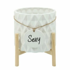 Top 10 โจ Sagebrook Home 12" Diamond Medallion Planter, White 12.0"H - 10.0" X 10.0" X 12.0" โ๏ธ
