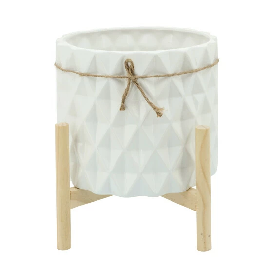 Top 10 ✨ Sagebrook Home 12" Diamond Medallion Planter, White 12.0"H - 10.0" X 10.0" X 12.0" ✔️ 4 Top 10 ✨ Sagebrook Home 12" Diamond Medallion Planter, White 12.0"H - 10.0" X 10.0" X 12.0" ✔️ - Image 2