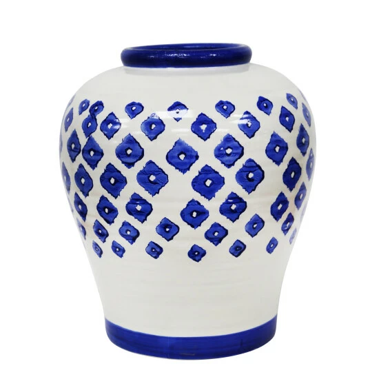 Flash Sale π― Sagebrook Home White, Blue Painted Vase 15.5" 15.5"H π 3 Flash Sale π― Sagebrook Home White, Blue Painted Vase 15.5" 15.5"H π