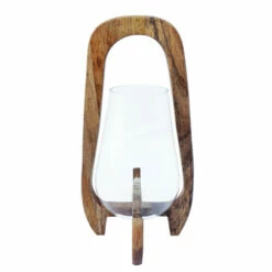 Wholesale ⭐ Sagebrook Home 15"h Glass Lantern With Wood Handle, Natural 15.0"H - 8.0" X 8.0" X 15.0" ❤️