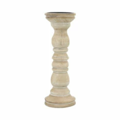 Brand new ๐ Sagebrook Home 12" Wooden Pillar Holder, Natural 12"H - 4.0" X 4.0" X 12.0" ๐