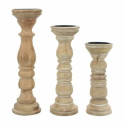 Brand new 😍 Sagebrook Home 12" Wooden Pillar Holder, Natural 12"H - 4.0" X 4.0" X 12.0" 😍 -Sagebrook Home Online Shop unnamed file 2888