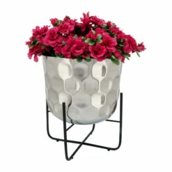 Cheap 🥰 Sagebrook Home Set Of 2 Metal 12, 15" 🔨 Hammered Planter, Silver 15"H - 12.0" X 12.0" X 15.0" 😉 -Sagebrook Home Online Shop unnamed file 2902