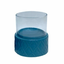 Hot Sale ⌛ Sagebrook Home Turq Ceramic , Glass 5" Pillar Holder, Diamond 3.0"H - 5.0" X 5.0" X 3.0" 😉