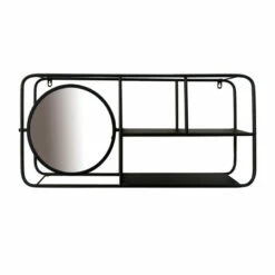 Outlet 🥰 Sagebrook Home Metal. 29"l Wall Shelf With Mirror, Black 14.0"H - 29.0" X 5.0" X 14.0" 🔔