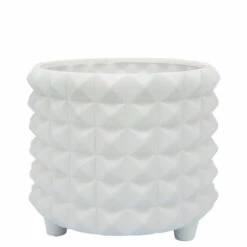 Outlet ❤️ Sagebrook Home Por, Set Of 2 10, 12" Spikey Footed Planter, White 10.0"H - 12.0" X 12.0" X 10.0" ❤️ -Sagebrook Home Online Shop unnamed file 2918