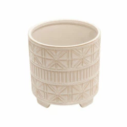 Buy 🤩 Sagebrook Home Set Of 2 Ceramic 8, 10" Abstract Footed Planter, White 8.5"H - 10.0" X 10.0" X 8.5" 👏 -Sagebrook Home Online Shop unnamed file 292