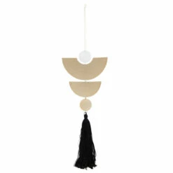 Best Sale 🔔 Sagebrook Home Metal, 28" Wall Accent With Tassel, Black 28"H 👏