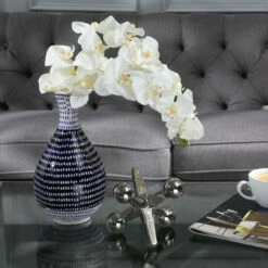 Deals ๐ Sagebrook Home Ec, Blue, White Spotted Vase 12.75" 12.75"H ๐