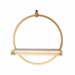 New 🔔 Sagebrook Home Set Of 3 Metal & Wood Wall Shelves, Gold, White 8"H - 16.0" X 16.0" X 8.0" ⌛ -Sagebrook Home Online Shop unnamed file 2954