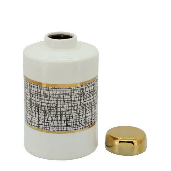 Buy 😍 Sagebrook Home 9" Jar With Lid, Gold 9.5"H - 6.0" X 6.0" X 9.5" 💯 5 Buy 😍 Sagebrook Home 9" Jar With Lid, Gold 9.5"H - 6.0" X 6.0" X 9.5" 💯 - Image 3