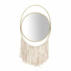Best Pirce 👍 Sagebrook Home Metal, 30" Mirrored Wall Deco, Gold, Natural 30.0"H - 16.0" X 0.59" X 30.0" ✔️