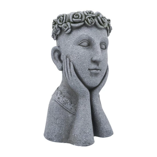 Best Pirce ๐ฏ Sagebrook Home Resin, 18"h Daydreaming Lady Planter, Gray 18.0"H - 12.0" X 11.0" X 18.0" ๐ฅ 3 Best Pirce ๐ฏ Sagebrook Home Resin, 18"h Daydreaming Lady Planter, Gray 18.0"H - 12.0" X 11.0" X 18.0" ๐ฅ