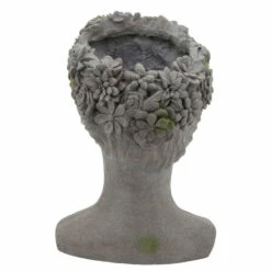 Budget ⭐ Sagebrook Home Resin, 19"h Lady With Daisies Planter, Gray 19.0"H - 14.0" X 13.0" X 19.0" 🔥 -Sagebrook Home Online Shop unnamed file 3007